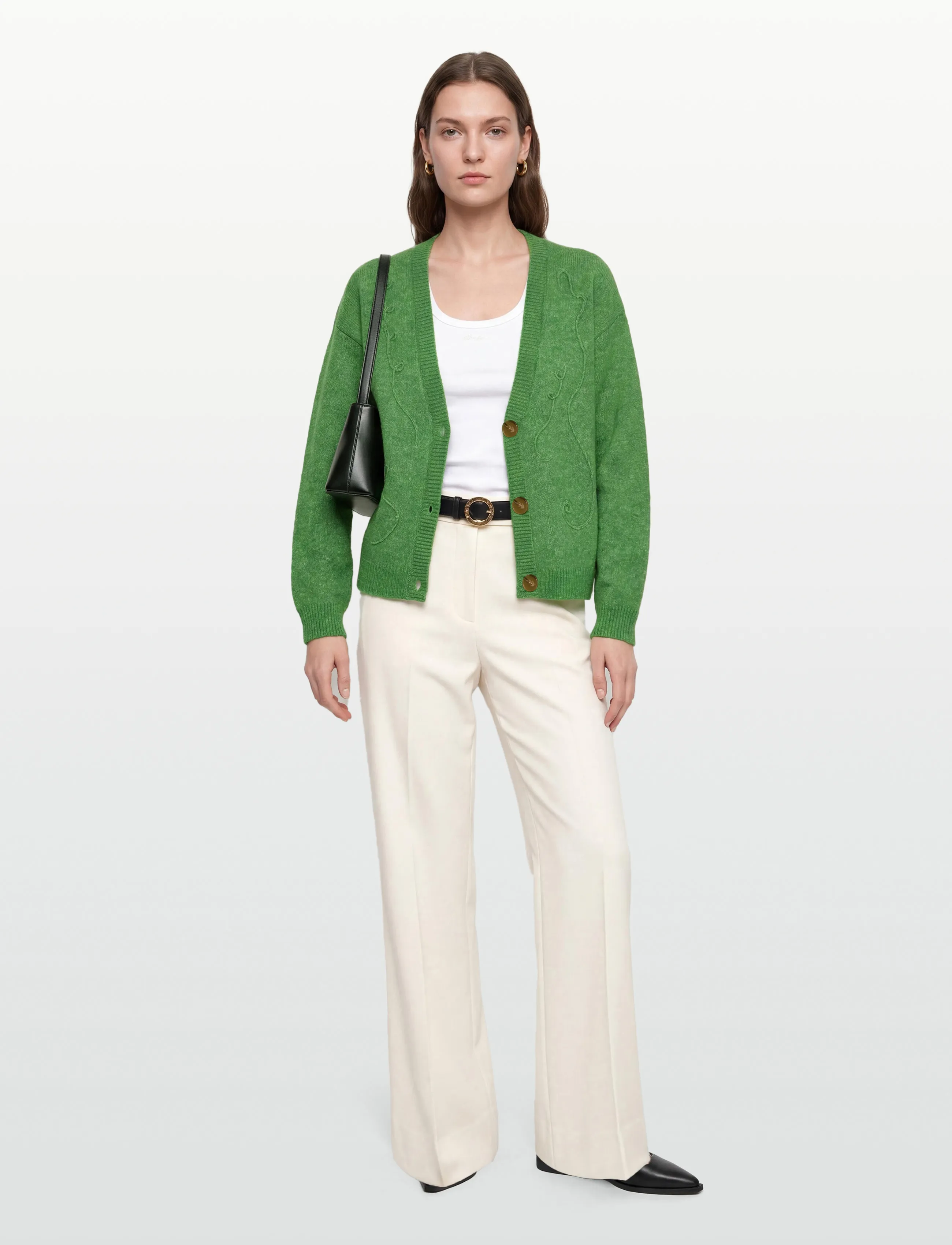 Culture Cutoby Kimmy Cardigan, L, Green, Strik > Cardigans, Dame