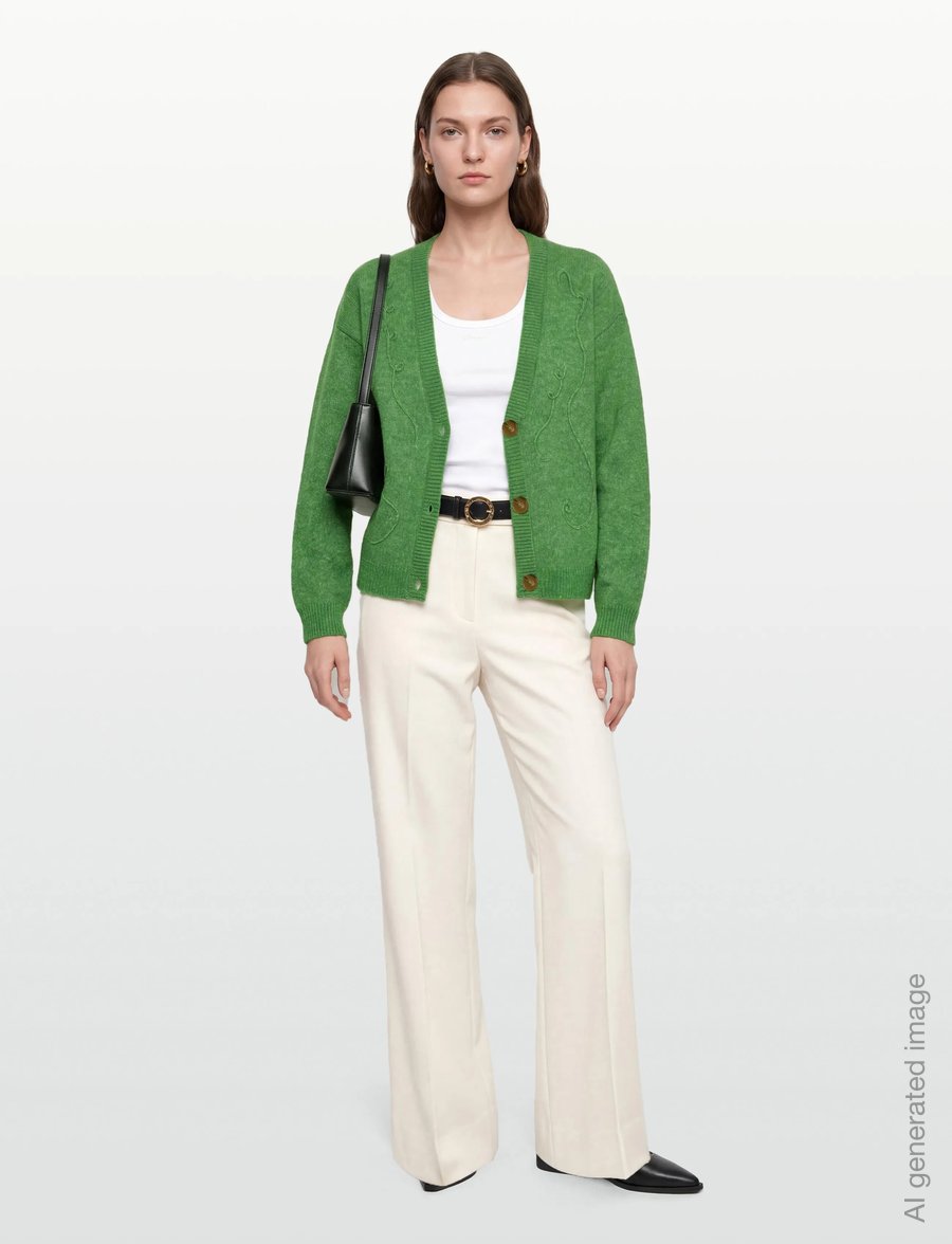 Culture - CUtoby Kimmy Cardigan - strickjacken - mint green melange - 0