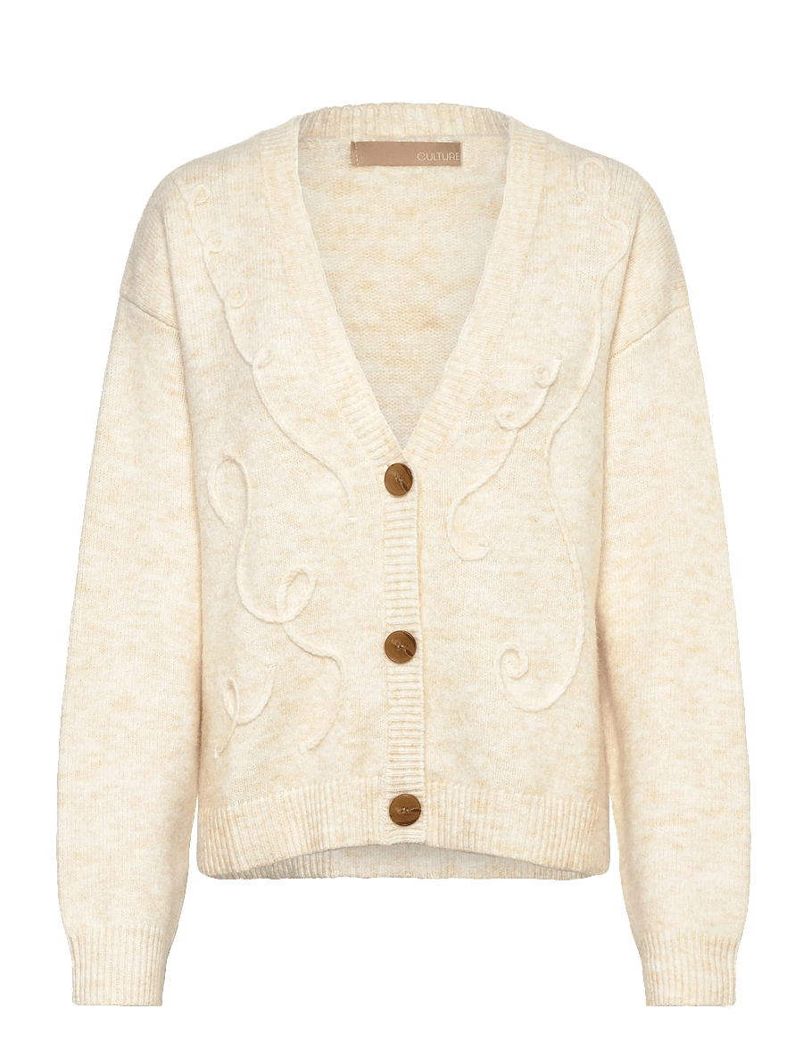 Culture - CUtoby Kimmy Cardigan - strickjacken - whitecap - 0