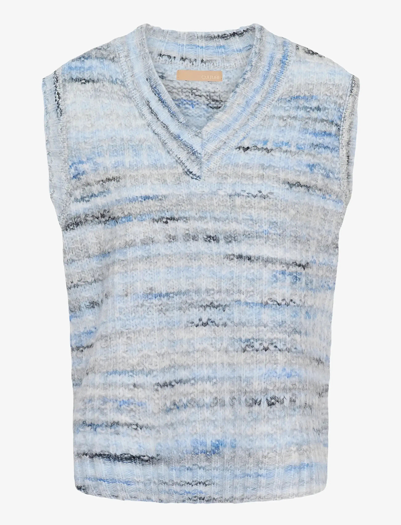 Culture - CUbilo Knit Vest - kootud vestid - blue multi - 1