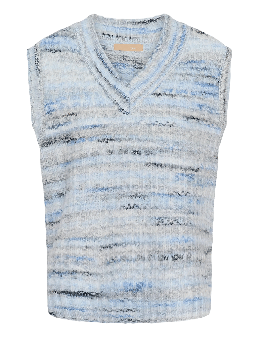 Culture - CUbilo Knit Vest - strickwesten - blue multi - 1