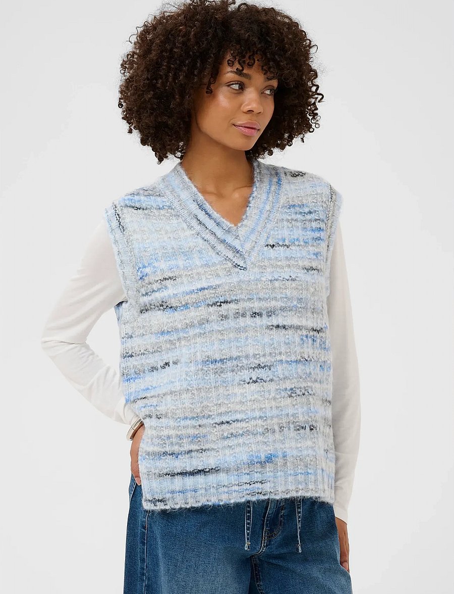 Culture - CUbilo Knit Vest - strickwesten - blue multi - 0