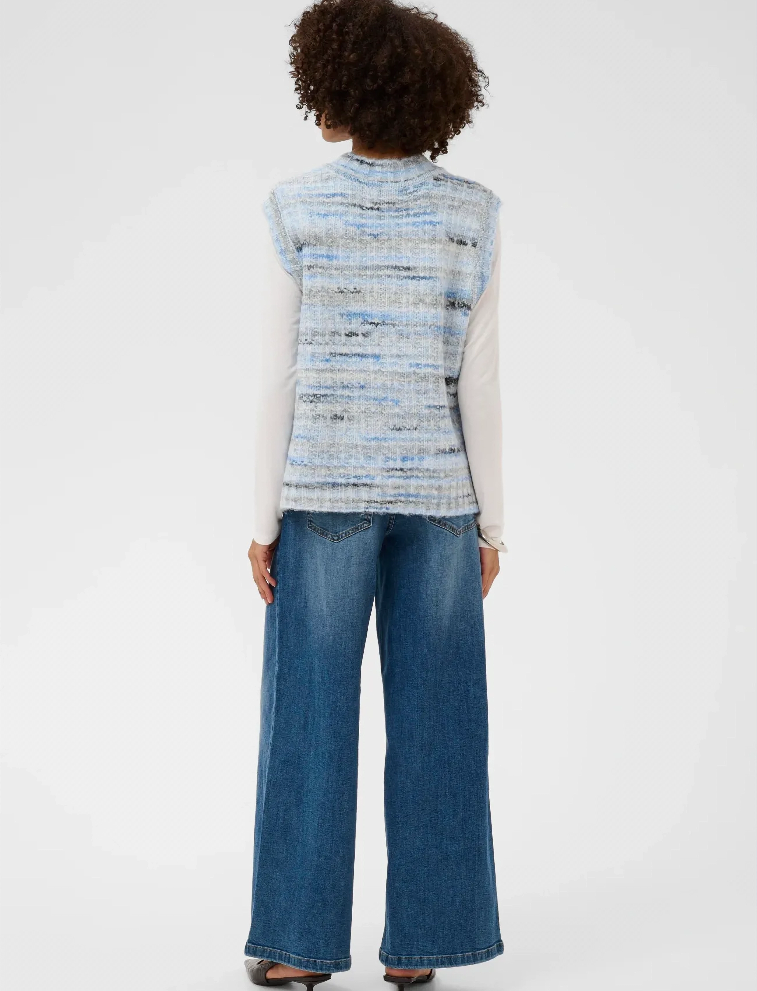 Culture - CUbilo Knit Vest - stickade västar - blue multi - 4