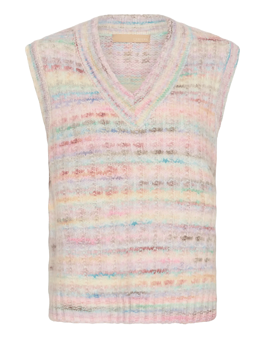 Culture - CUbilo Knit Vest - strikveste - pink multi - 1