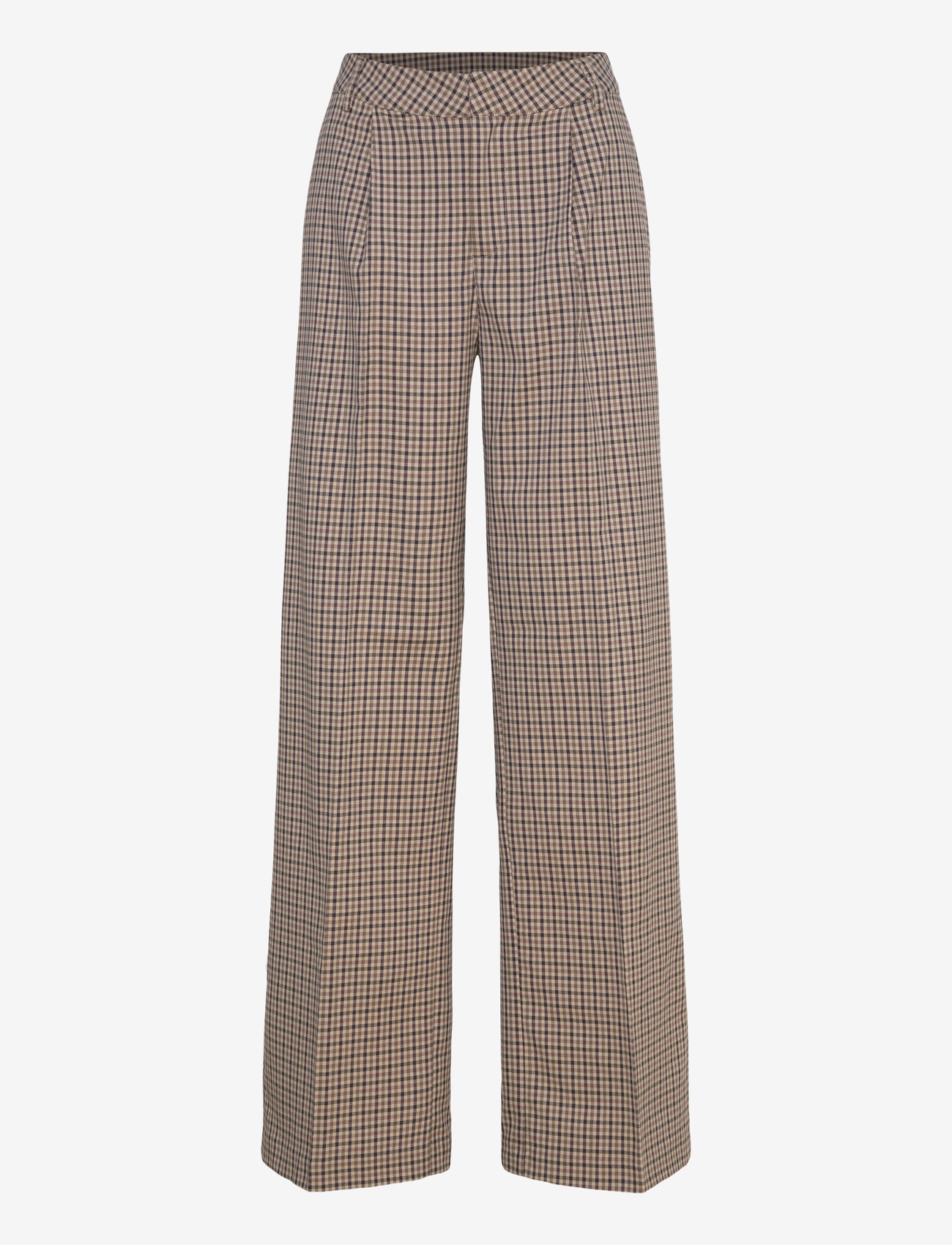Culture - CUchecka Pants - festtøj til outletpriser - brown check - 0
