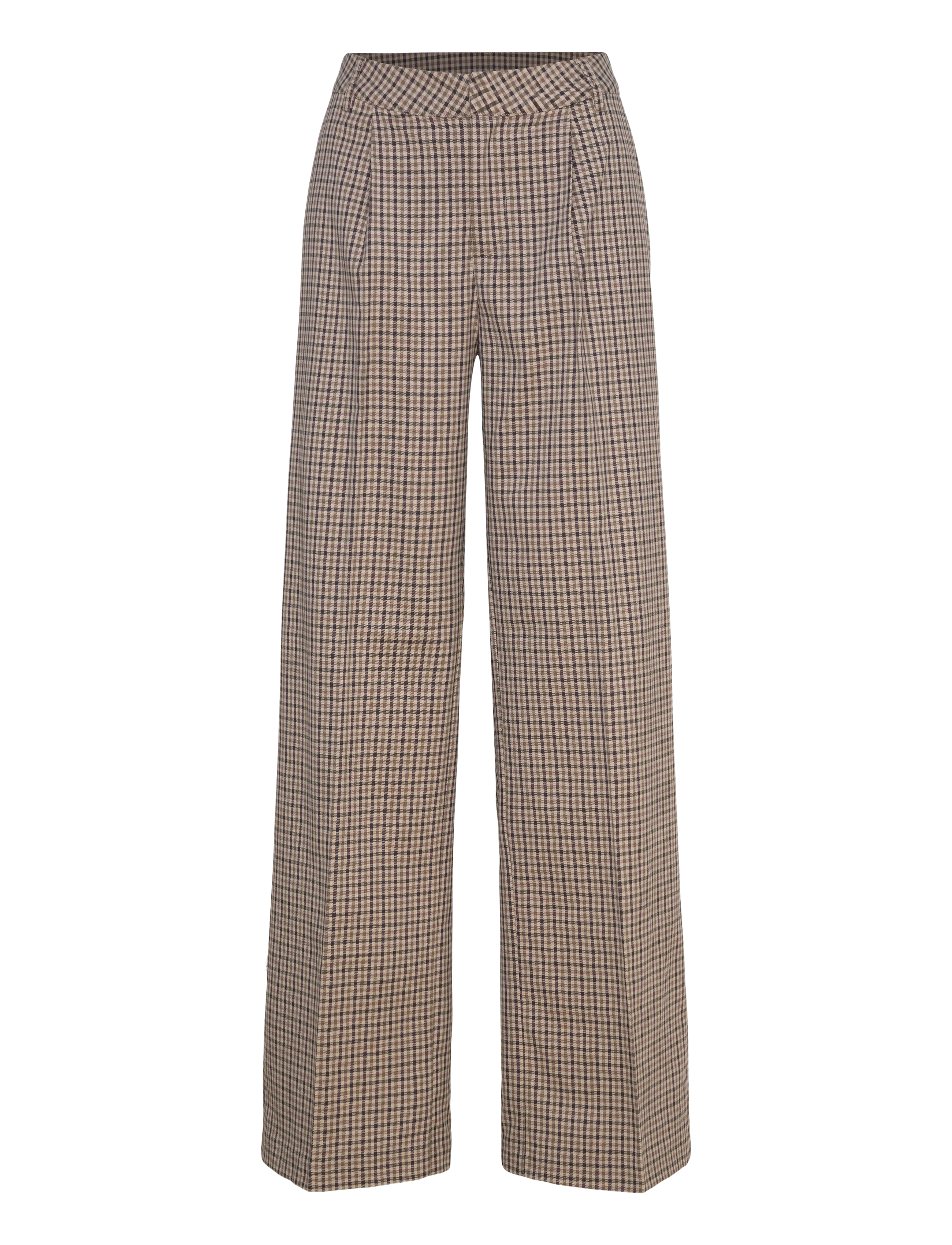 Culture CUchecka Pants - Culture - BROWN CHECK / brown