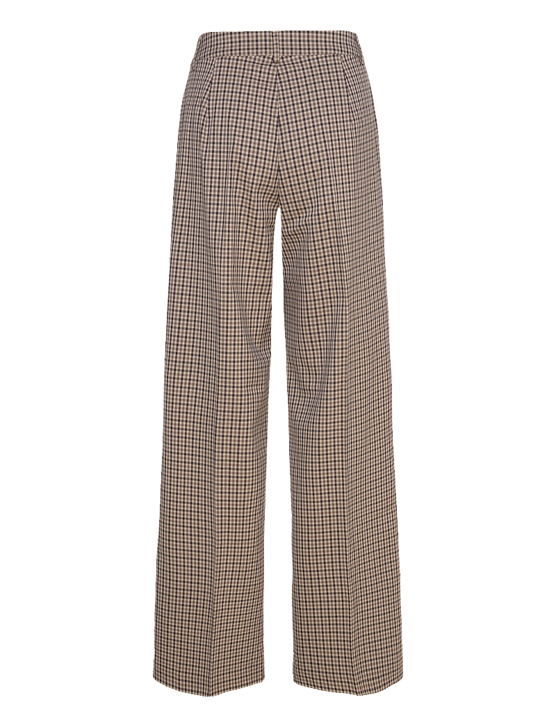Culture - CUchecka Pants - vide bukser - brown check - 1