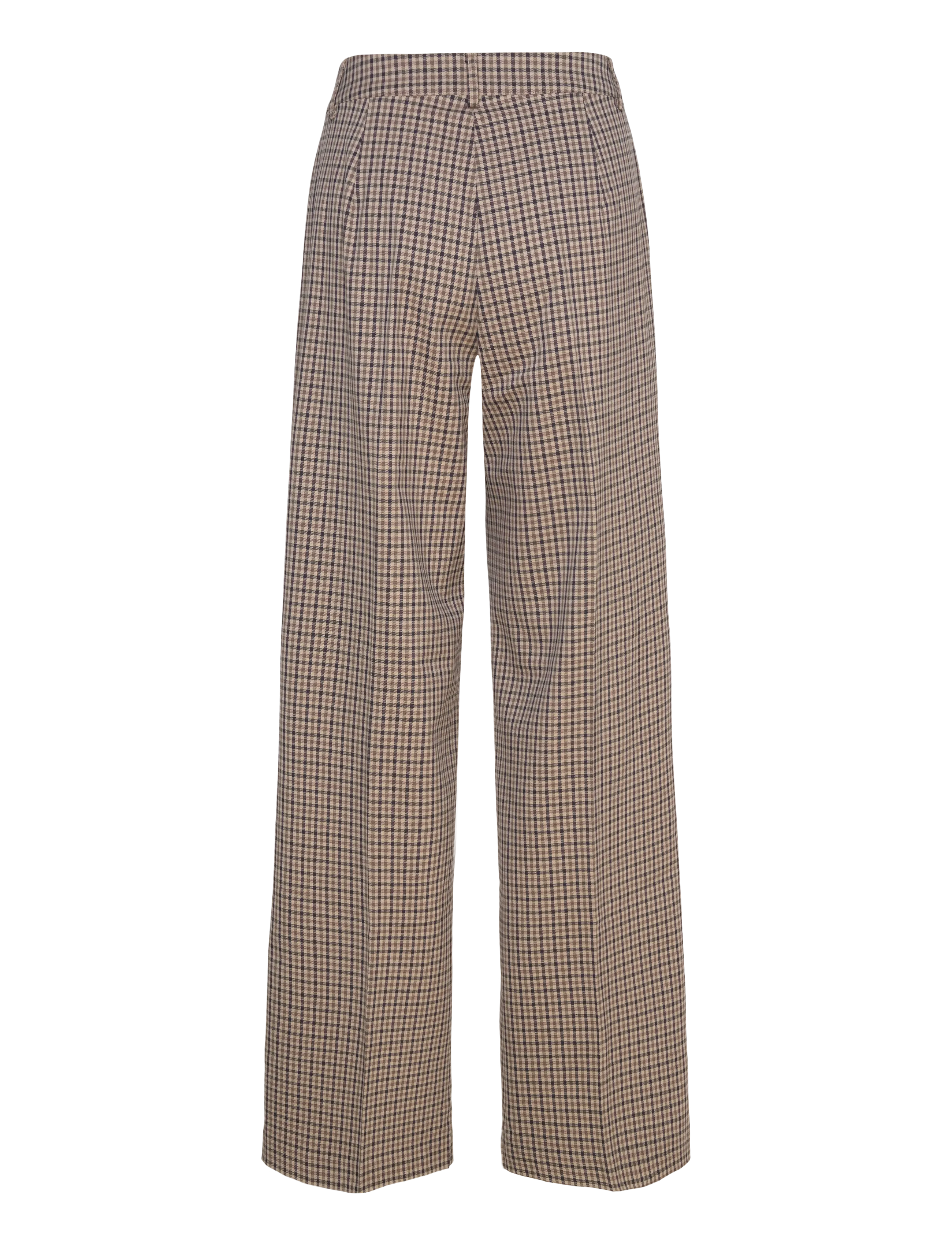 Culture - CUchecka Pants - hosen mit weitem bein - brown check - 1