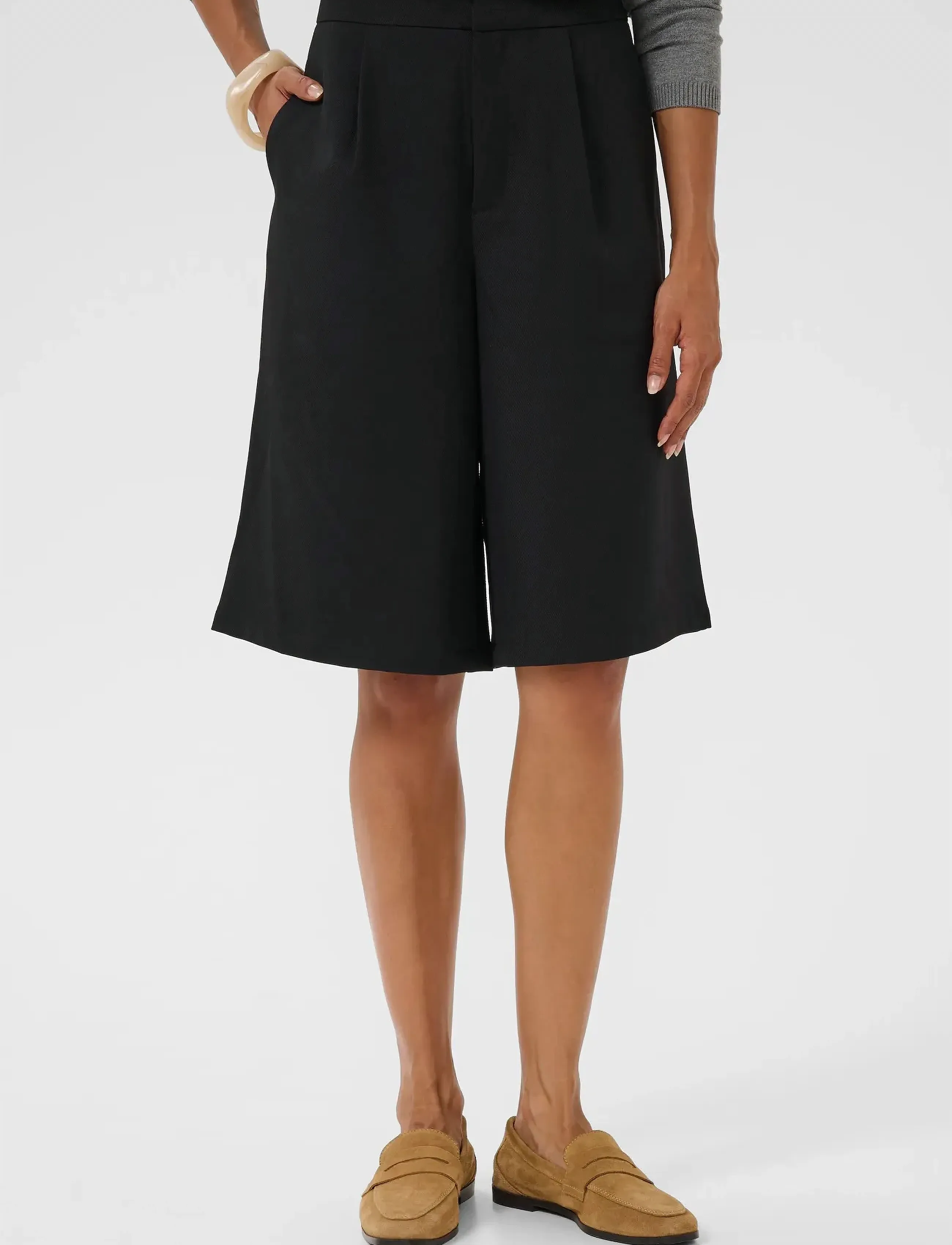 Culture Cubenedichte Shorts, Kvinder, Plisserede Culottes, Sort, Str: 44
