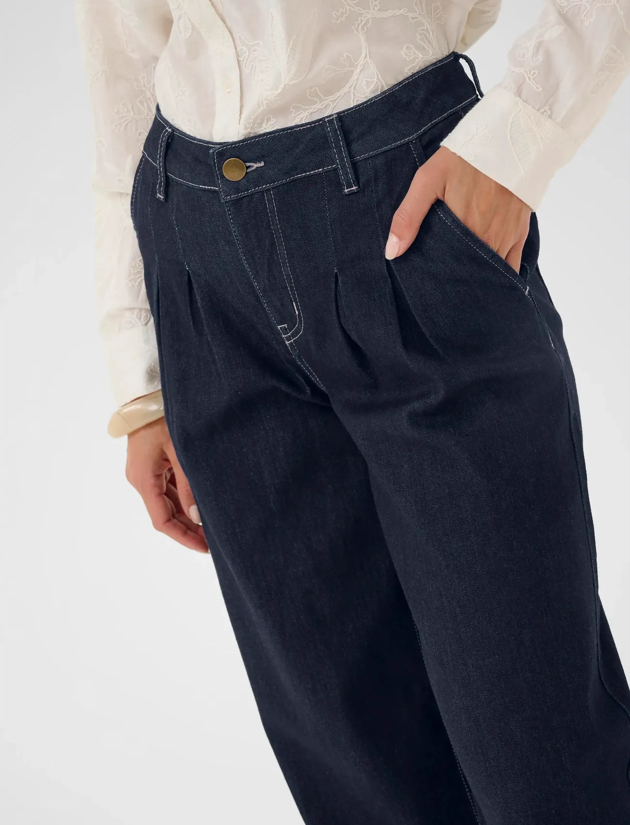 Culture - CUmoya Bobbie Wide Leg Jeans - wide leg jeans - rinse wash - 5