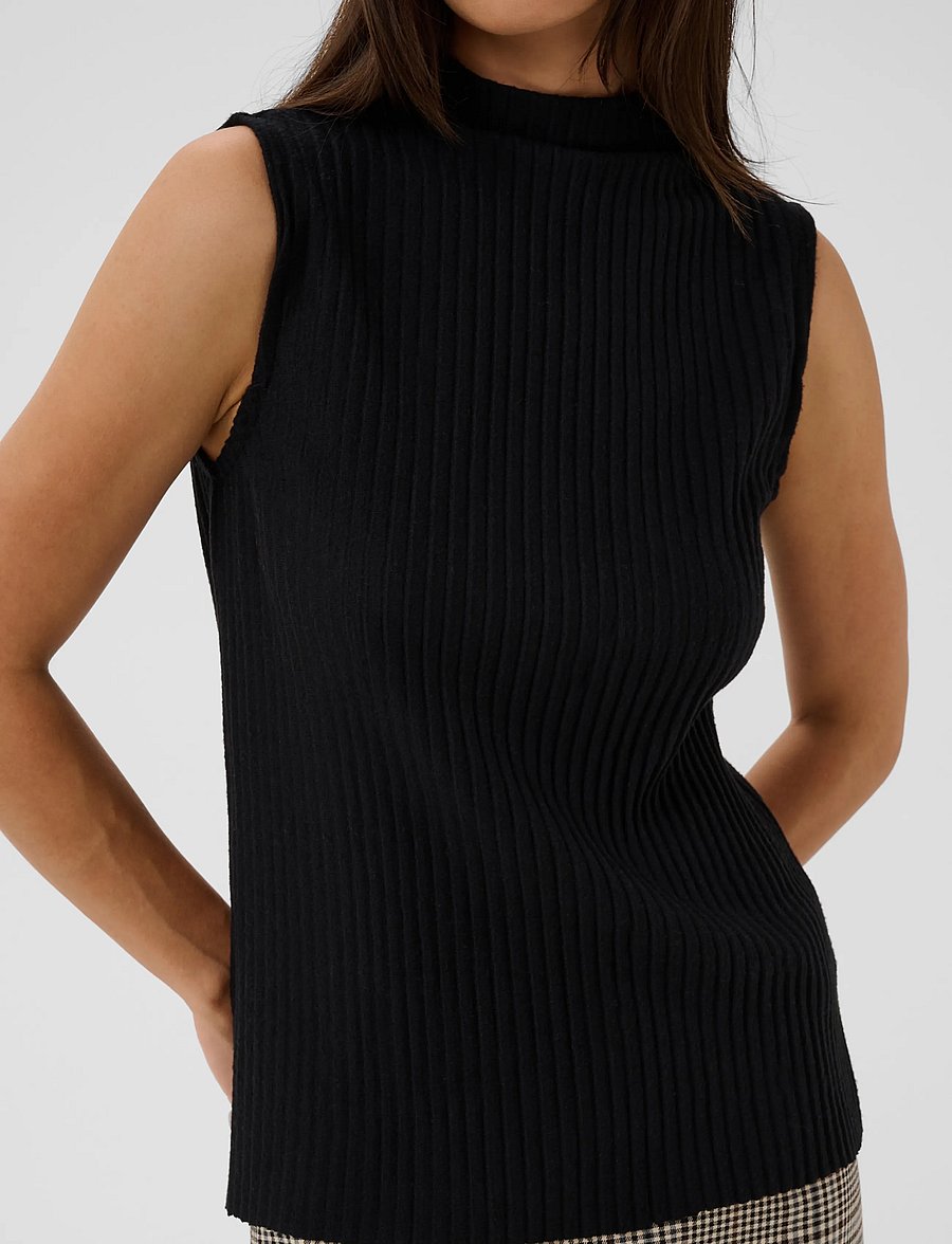 Culture - CUkoba Sleeveless Pullover - kampsunid - black - 5