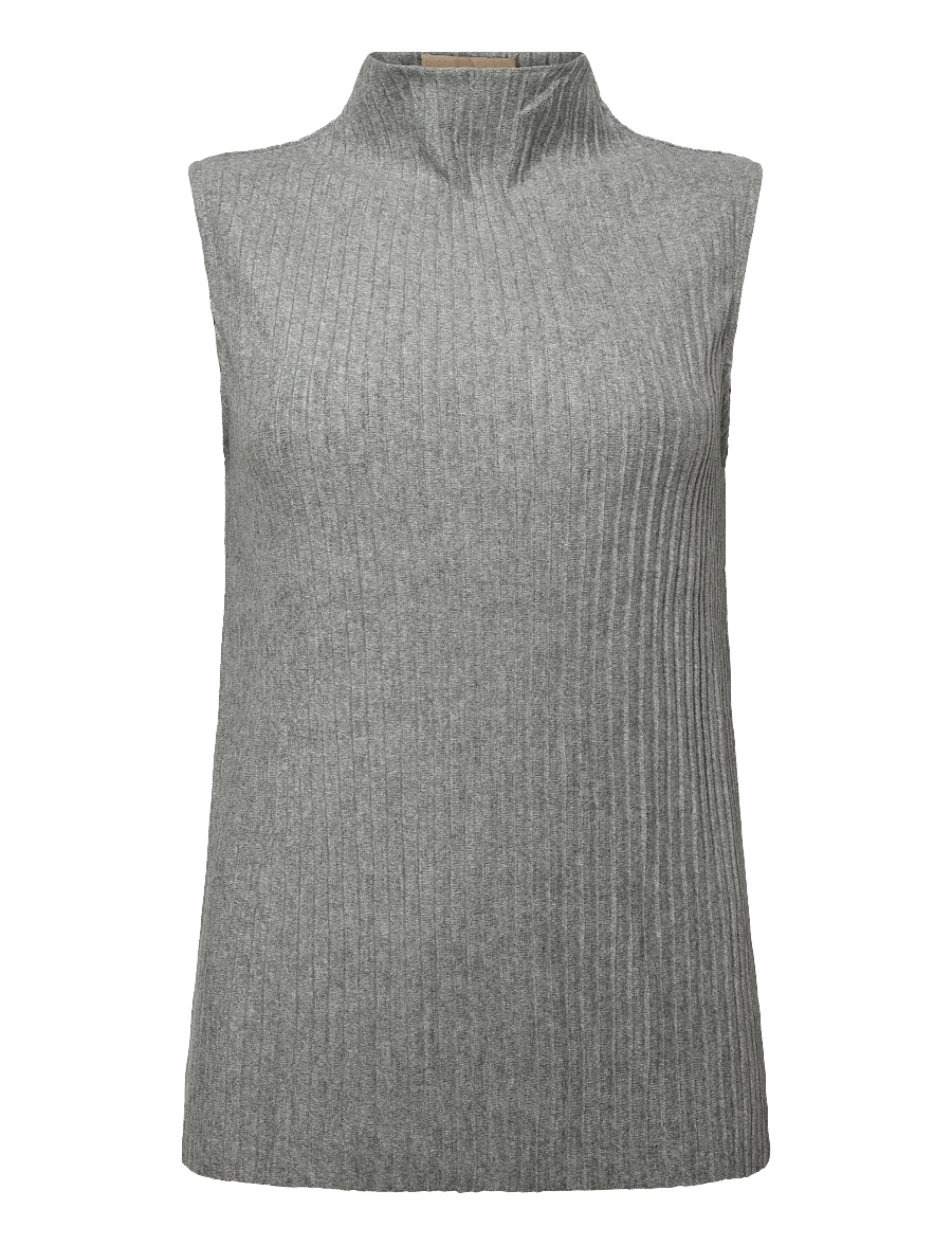 Culture - CUkoba Sleeveless Pullover - striktrøjer - grey melange - 1