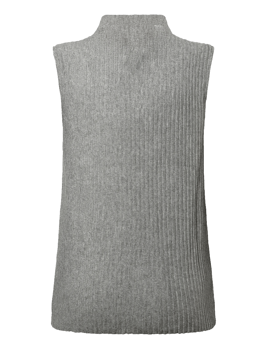 Culture - CUkoba Sleeveless Pullover - striktrøjer - grey melange - 2