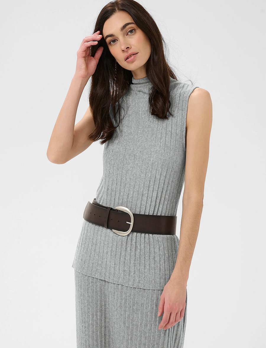 Culture - CUkoba Sleeveless Pullover - striktrøjer - grey melange - 0