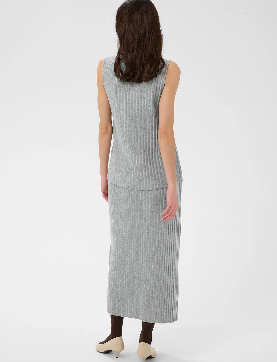 Culture - CUkoba Sleeveless Pullover - striktrøjer - grey melange - 3