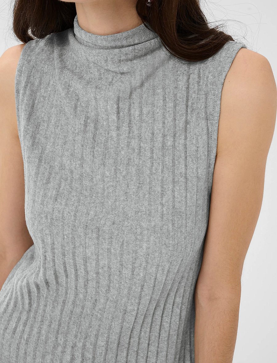 Culture - CUkoba Sleeveless Pullover - striktrøjer - grey melange - 4