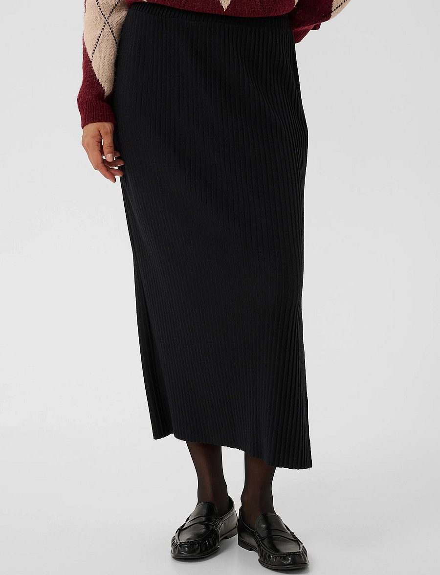 Culture - CUkoba Pleated Tube Skirt - maxi nederdele - black - 2