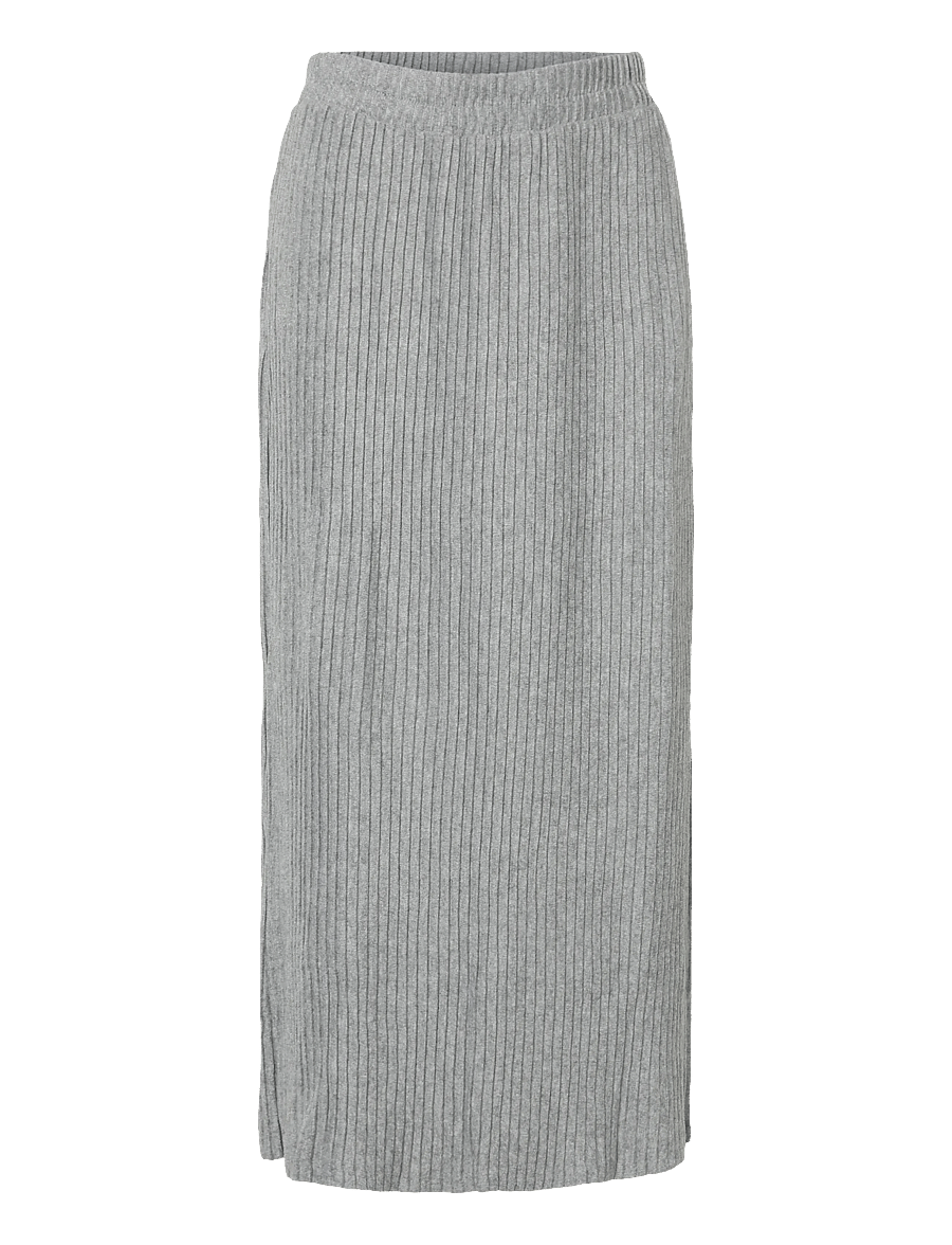 Culture - CUkoba Pleated Tube Skirt - maxi röcke - grey melange - 1