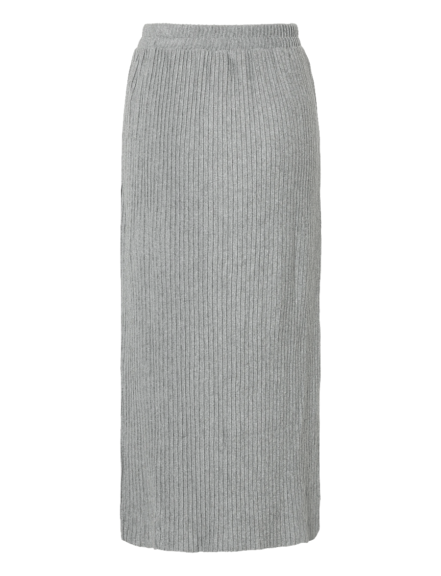 Culture - CUkoba Pleated Tube Skirt - maxi röcke - grey melange - 2