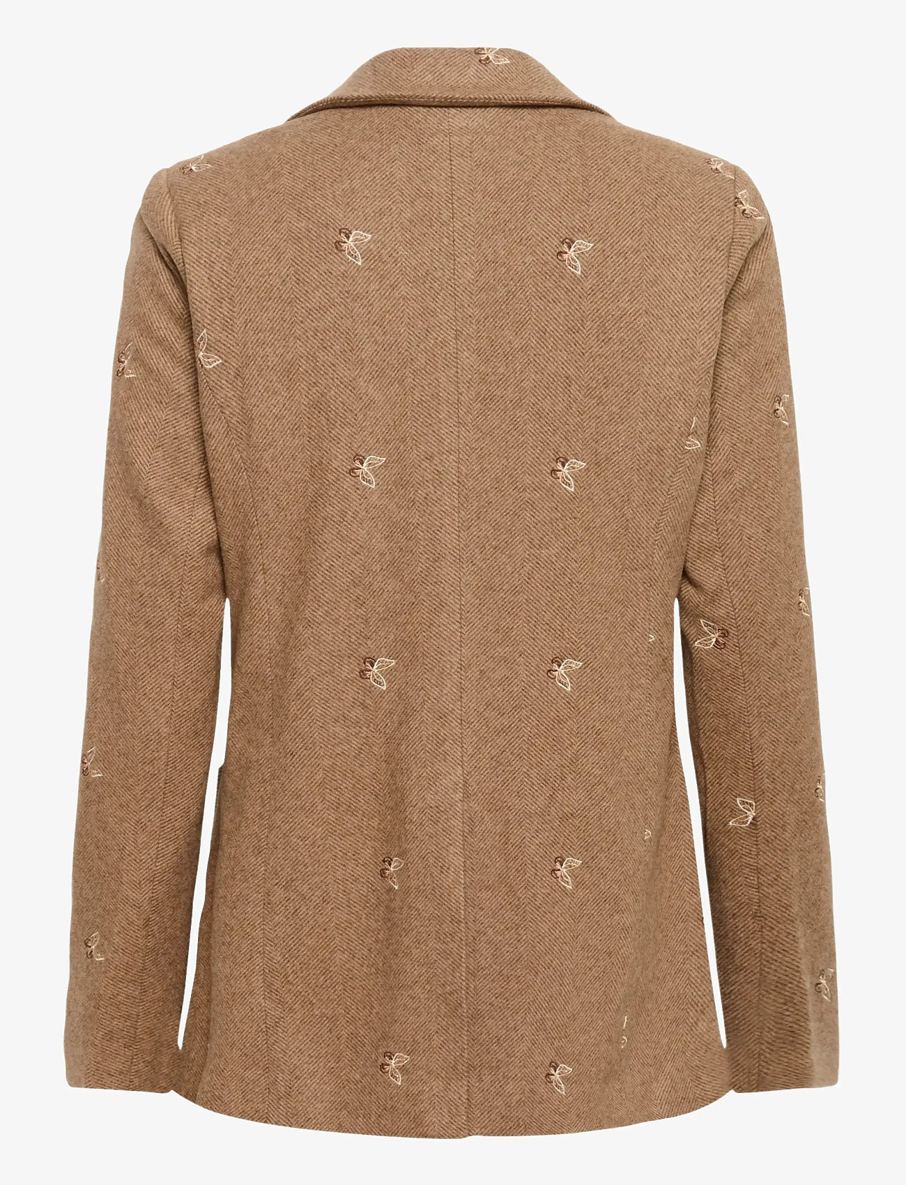 Culture - CUhering Blazer - enkeltradede blazere - beige/brown herringbone - 2