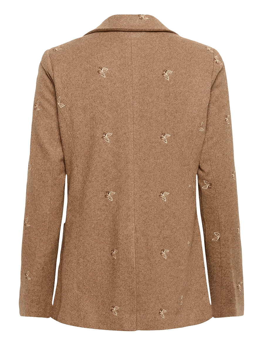 Culture - CUhering Blazer - einreihige blazer - beige/brown herringbone - 2
