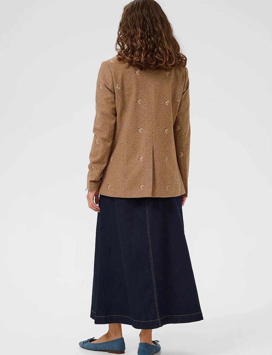 Culture - CUhering Blazer - einreihige blazer - beige/brown herringbone - 4