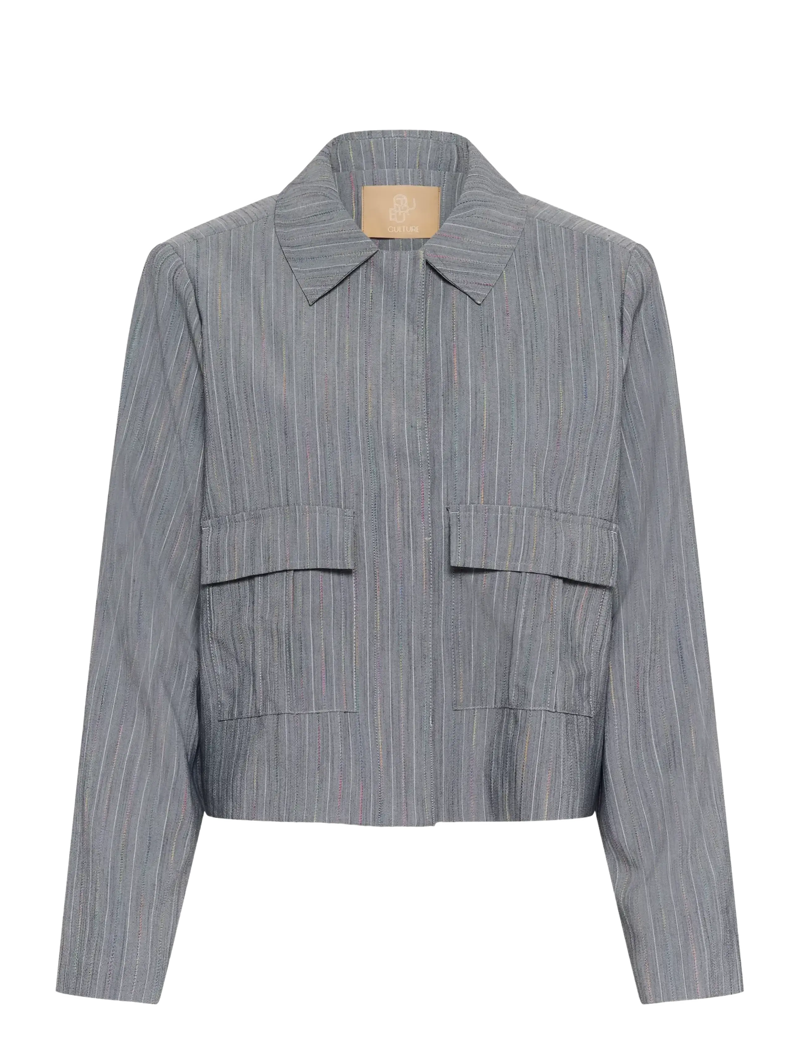 Culture CUrainbow Jacket - Overtøj - BLUE MULTI / grey