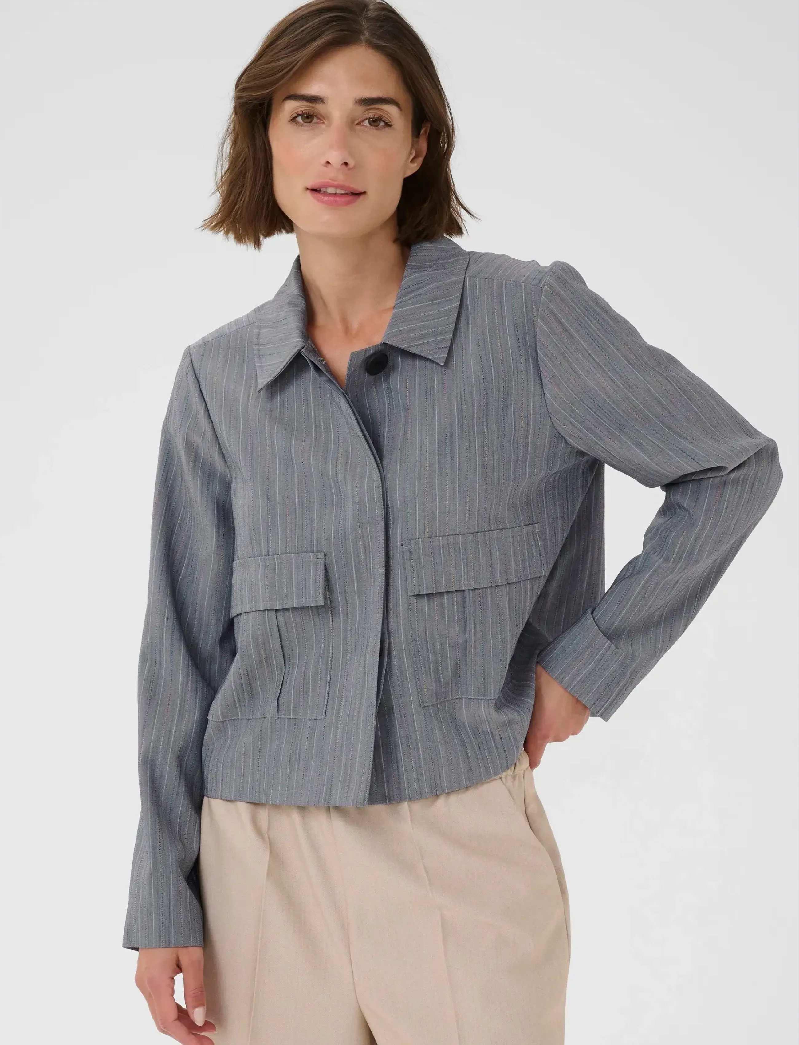 Culture CUrainbow Jacket - Uus - BLUE MULTI / grey