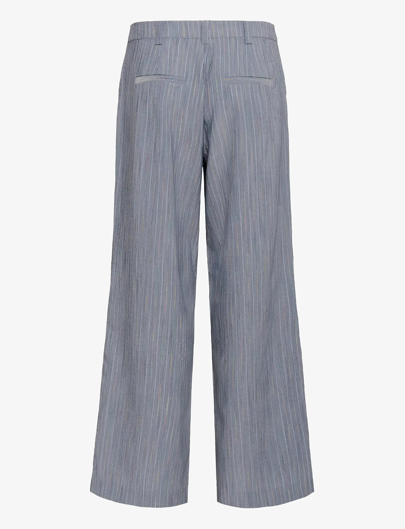 Culture - CUrainbow Pants - laia säärega püksid - blue multi - 2