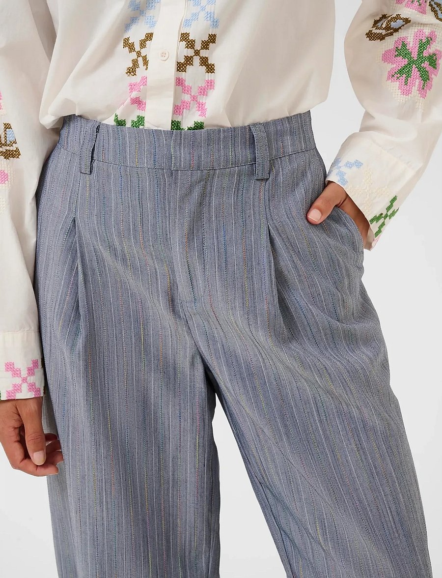 Culture - CUrainbow Pants - bukser med brede ben - blue multi - 5