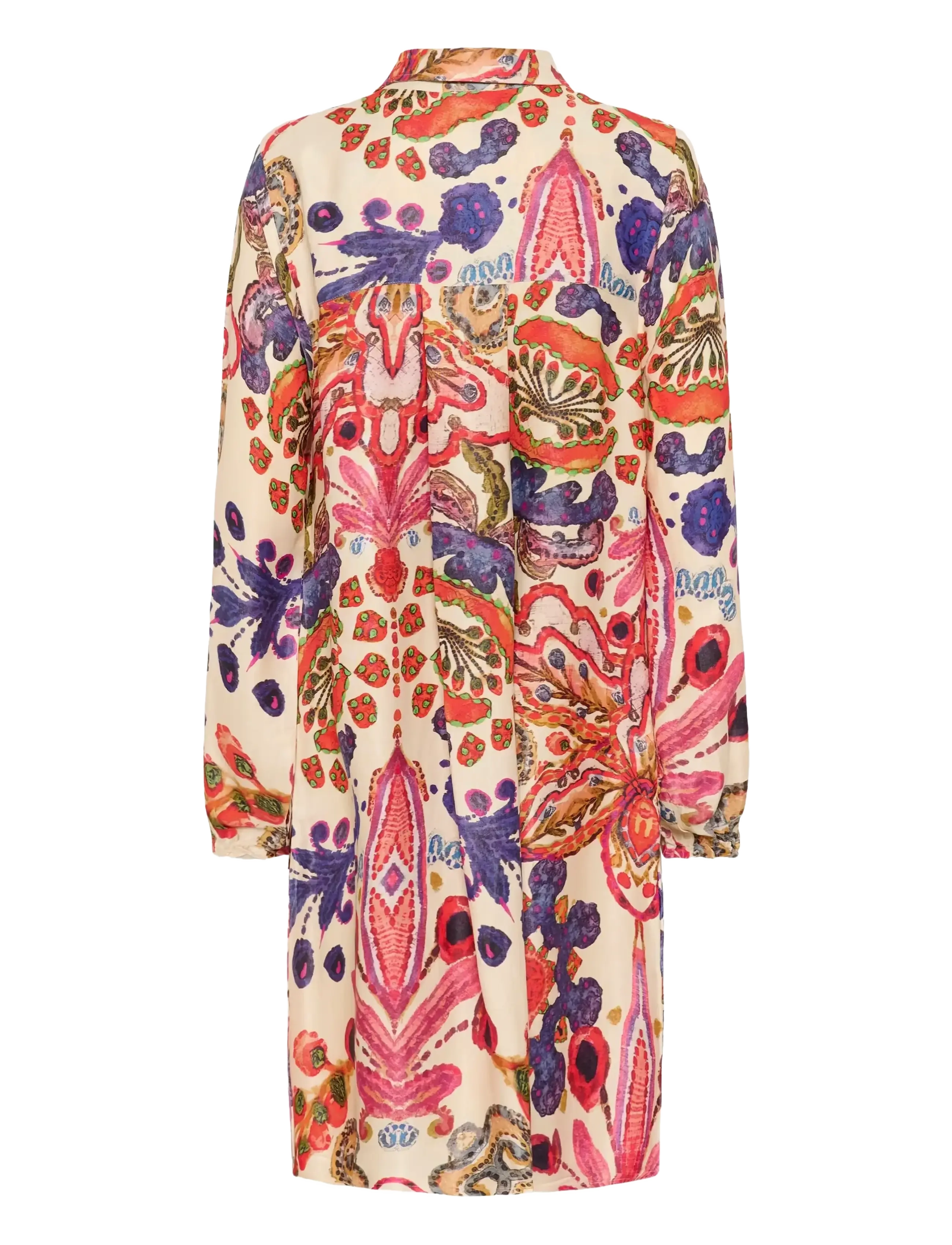 Culture - CUmandy Short Dress - skjortekjoler - blue/pink - 2