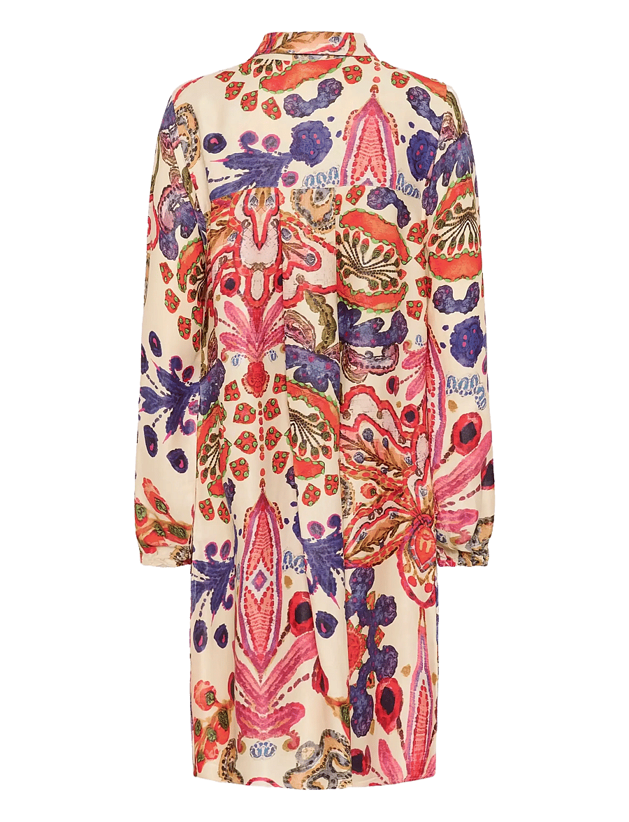 Culture - CUmandy Short Dress - särkkleidid - blue/pink - 2