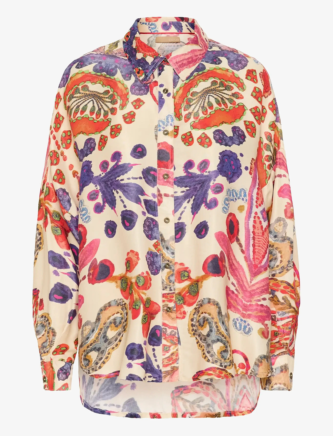 Culture - CUmandy Shirt - langærmede skjorter - blue/pink - 1