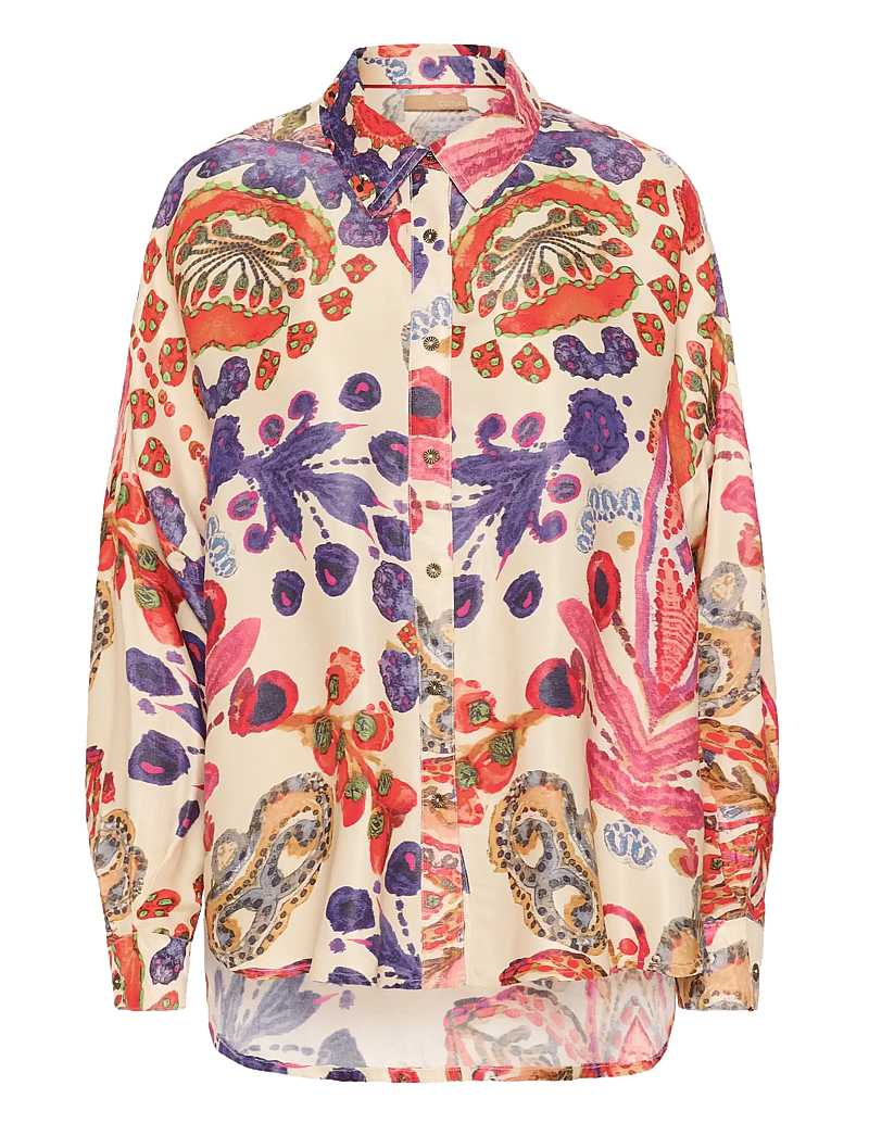 Culture - CUmandy Shirt - langærmede skjorter - blue/pink - 1