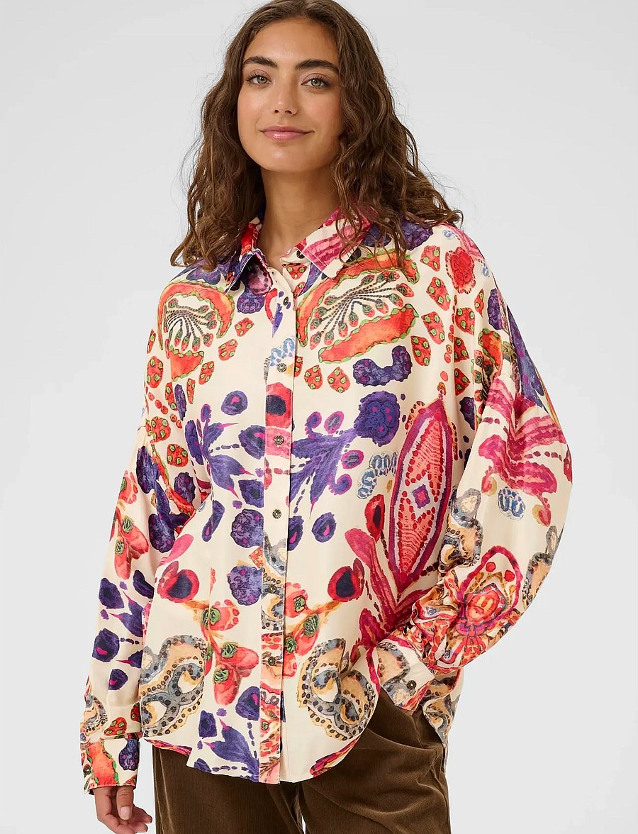 Culture - CUmandy Shirt - krekli ar garām piedurknēm - blue/pink - 0