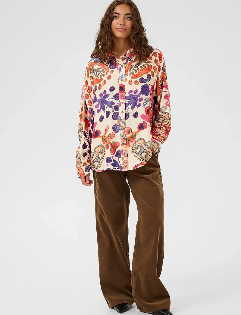 Culture - CUmandy Shirt - langærmede skjorter - blue/pink - 3