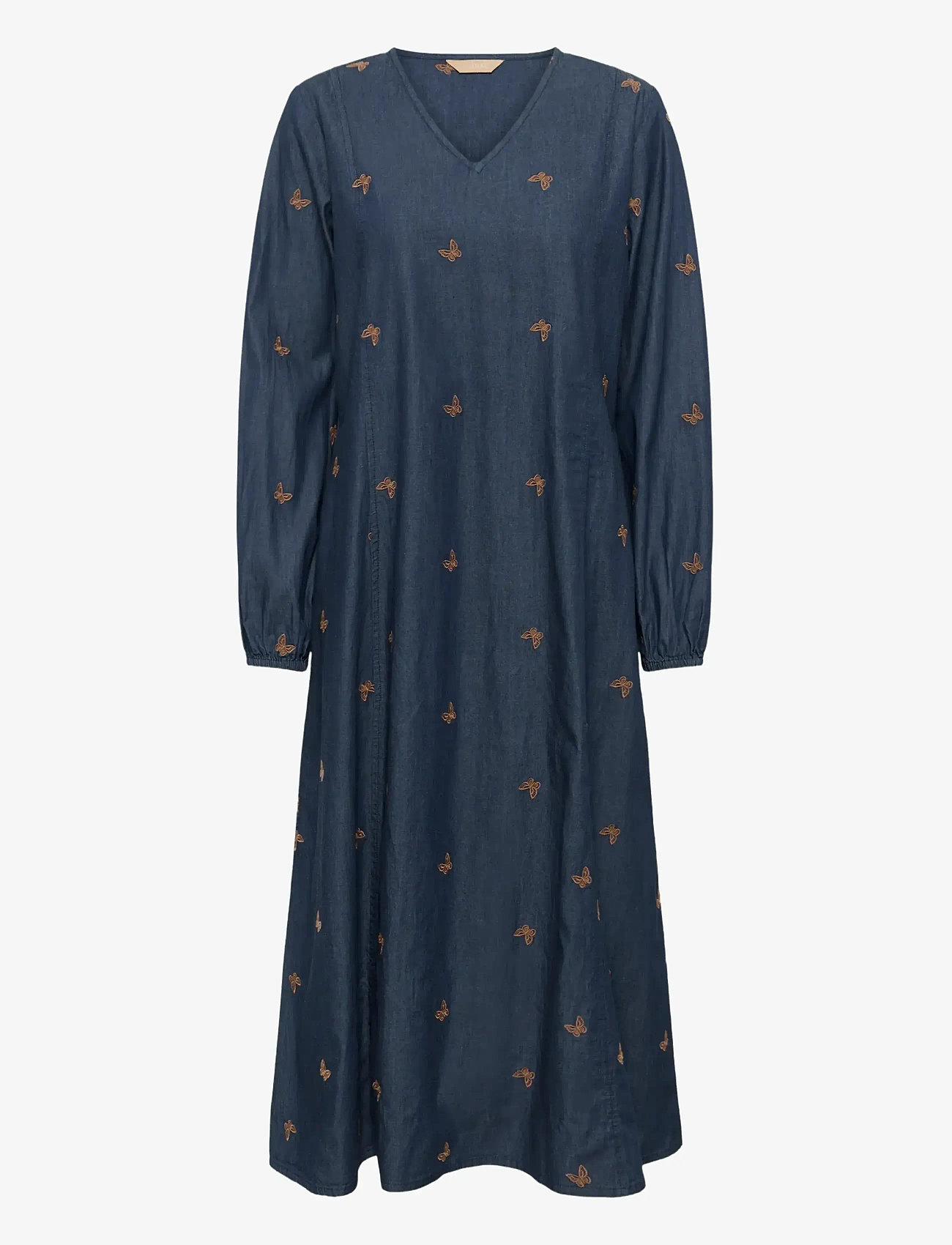 Culture - CUfilipa Michelle Long Dress - jeansklänningar - rinse wash - 1