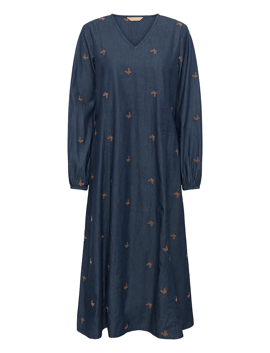 Culture - CUfilipa Michelle Long Dress - jeanskleider - rinse wash - 1