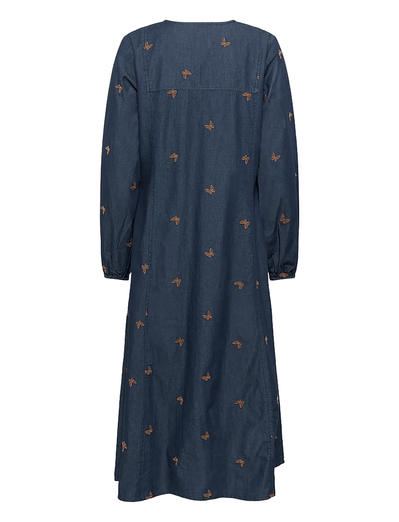 Culture - CUfilipa Michelle Long Dress - jeansklänningar - rinse wash - 2
