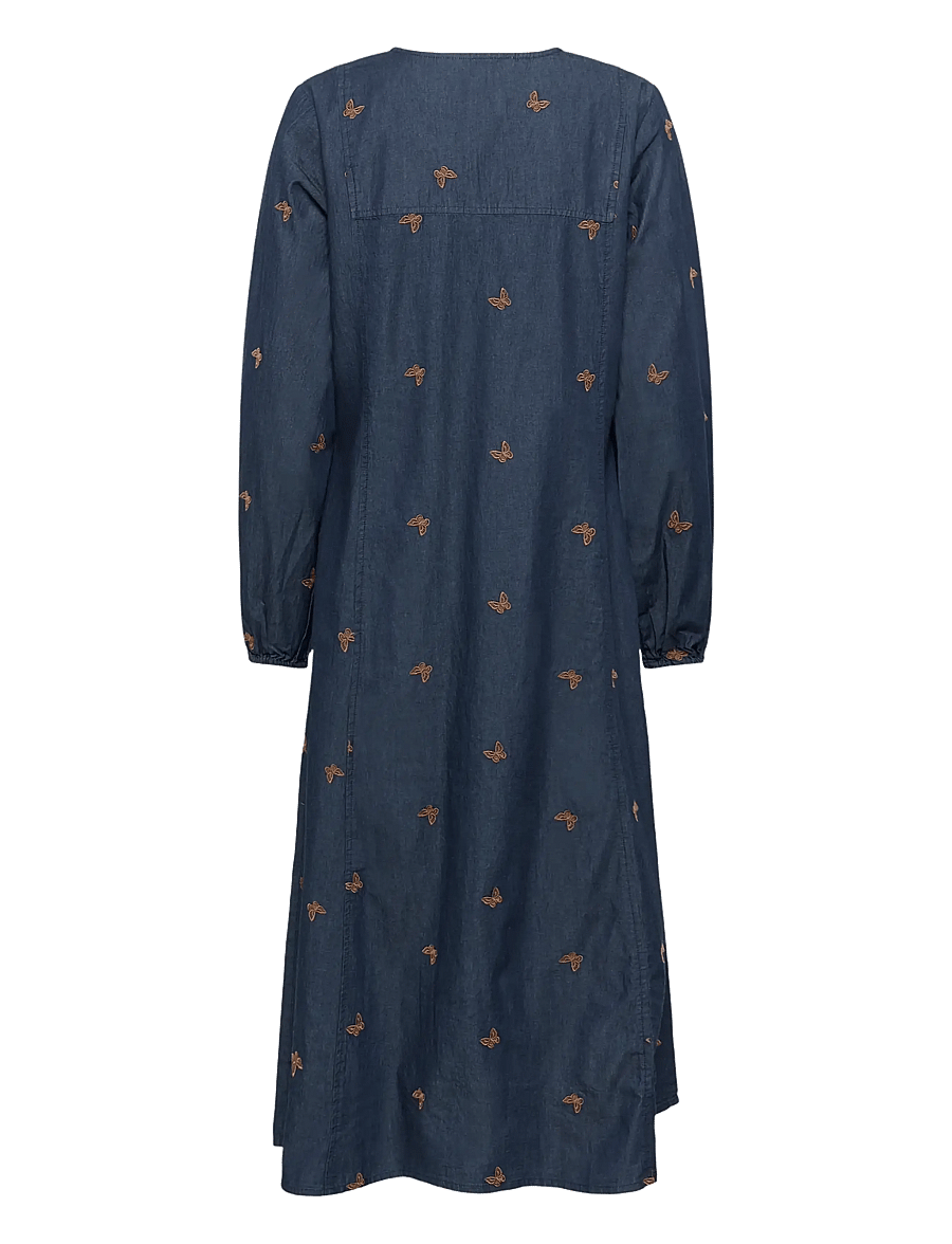 Culture - CUfilipa Michelle Long Dress - jeanskleider - rinse wash - 2