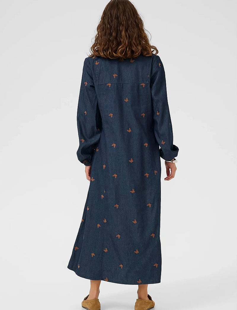 Culture - CUfilipa Michelle Long Dress - jeansklänningar - rinse wash - 3