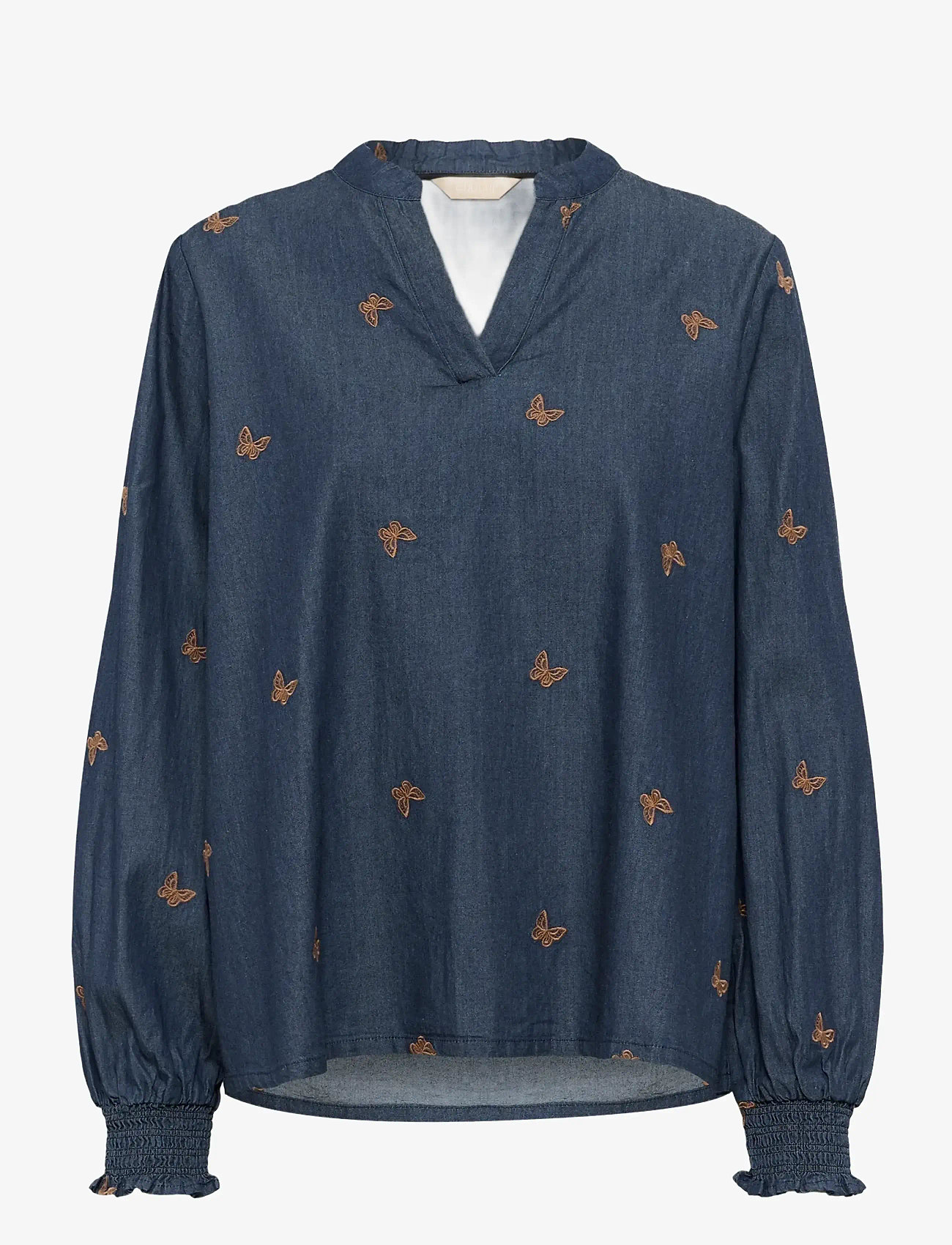 Culture - CUfilipa Michelle Blouse - langærmede bluser - rinse wash - 1