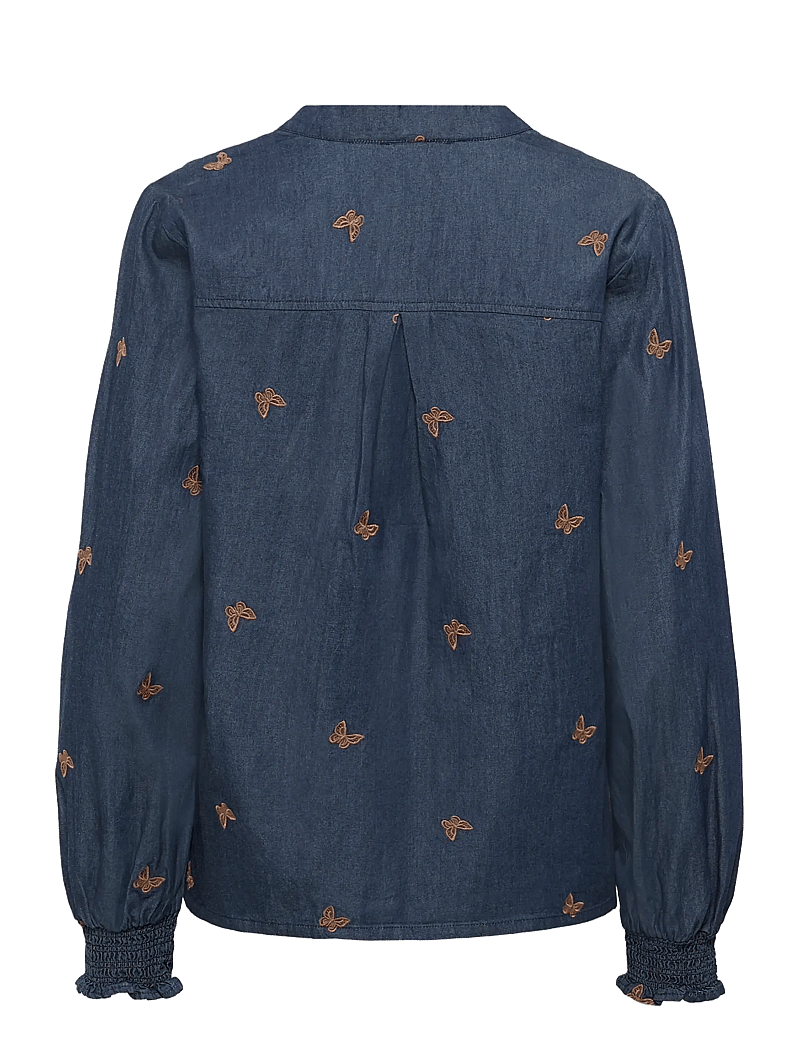 Culture - CUfilipa Michelle Blouse - langærmede bluser - rinse wash - 2