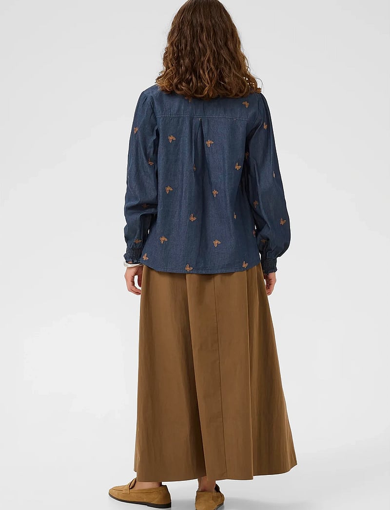 Culture - CUfilipa Michelle Blouse - langærmede bluser - rinse wash - 4