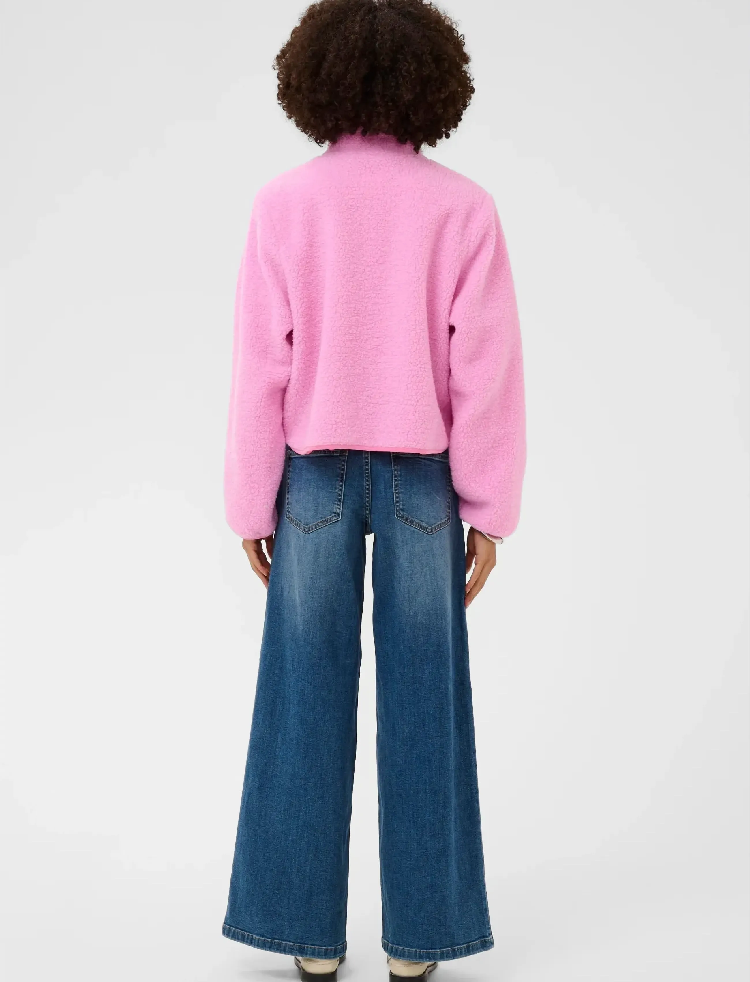 Culture - CUcatina Teddy Jacket - vesten - begonia pink - 4