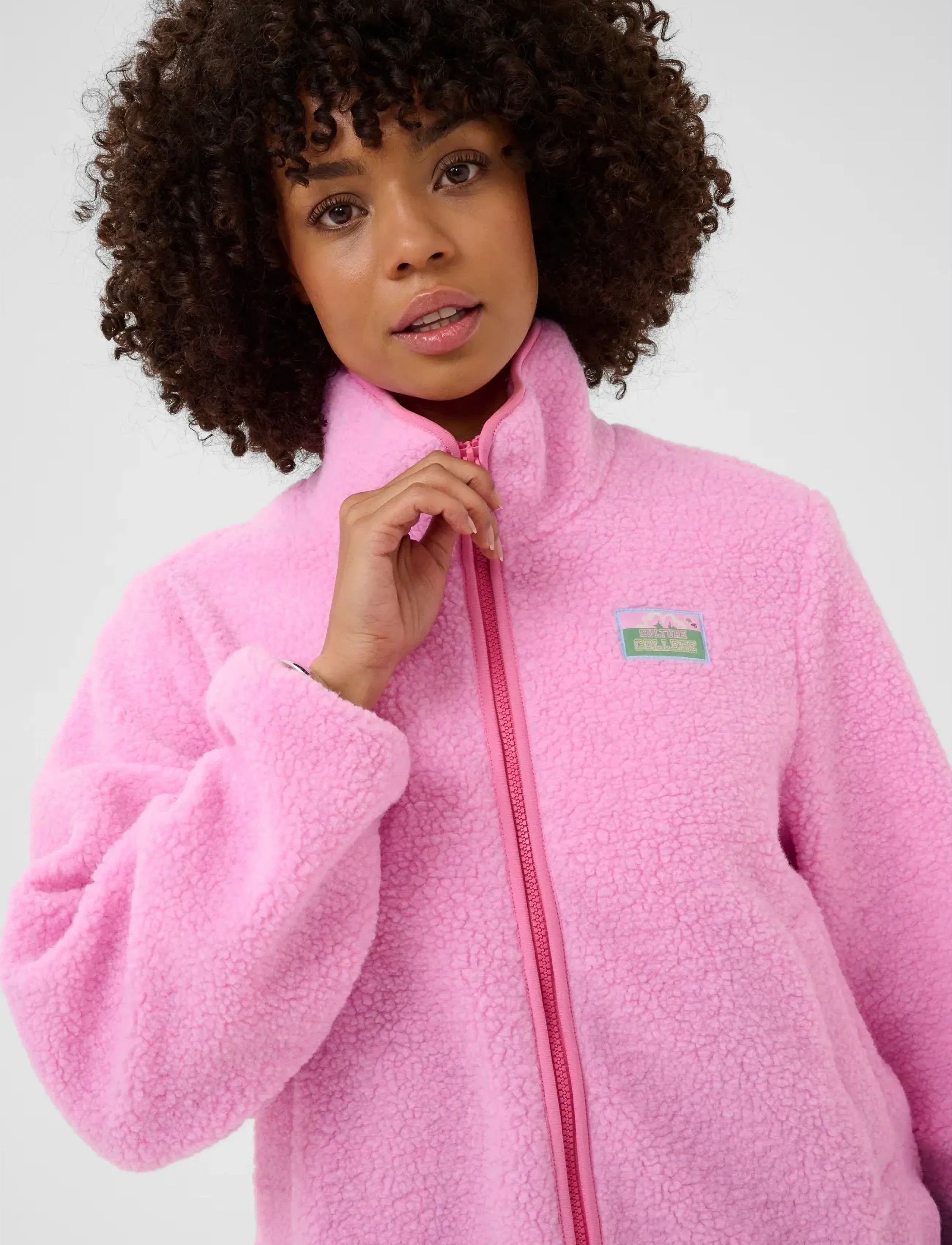 Culture - CUcatina Teddy Jacket - vesten - begonia pink - 5