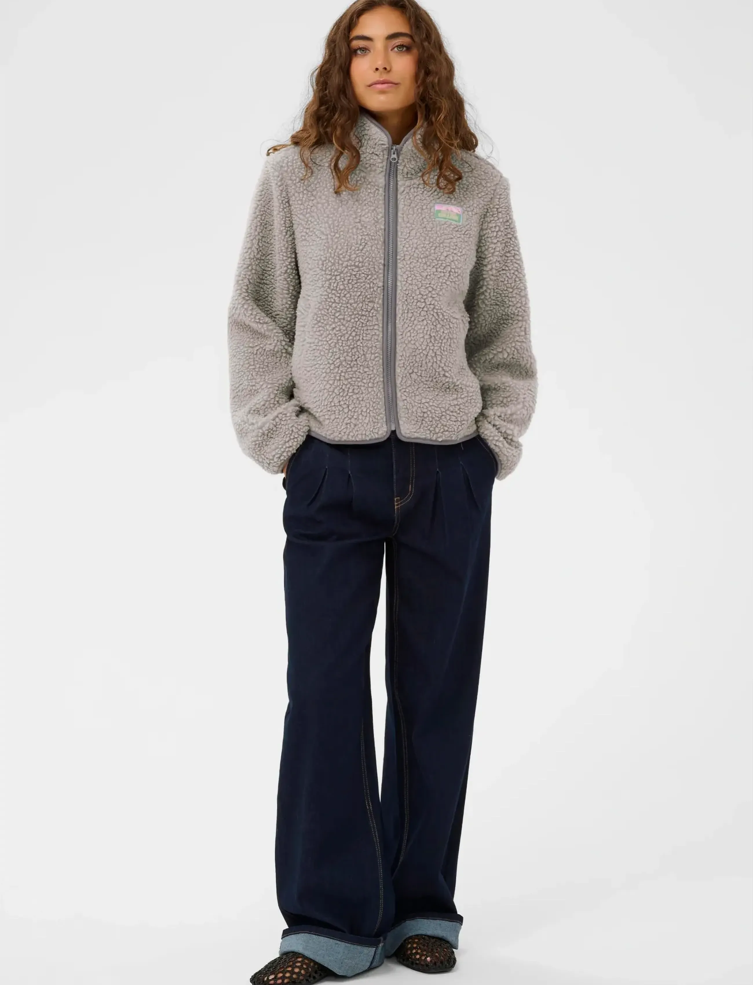 Culture - CUcatina Teddy Jacket - oberteile - drizzle - 3