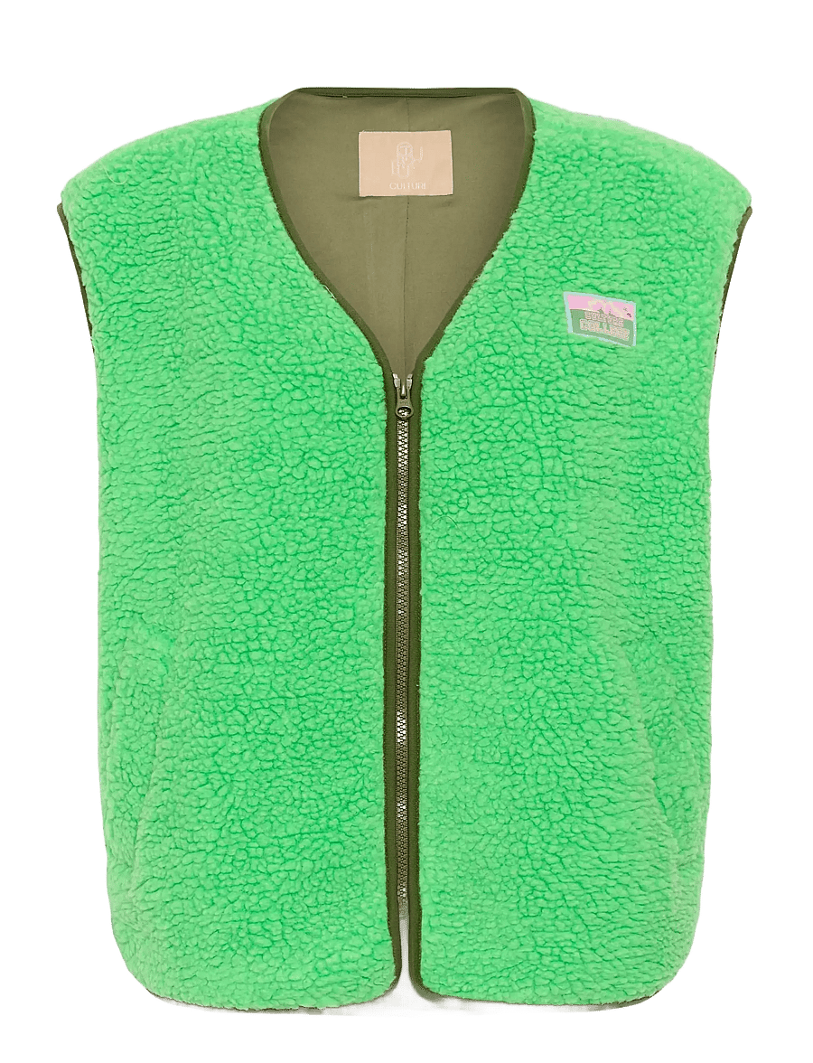Culture - CUcatina Teddy Waistcoat - outdoor - irish green - 1