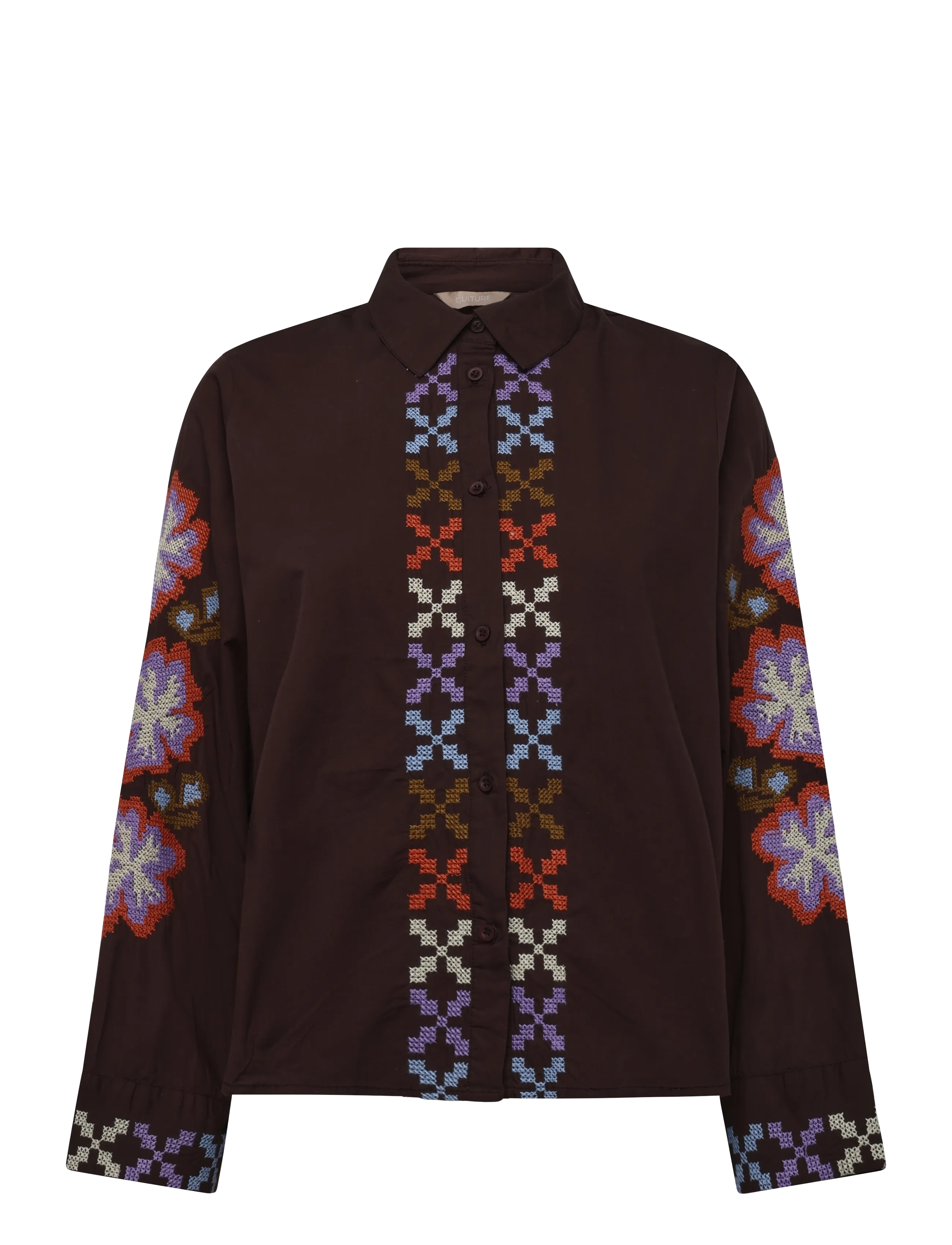Culture CUbreezy Shirt - Hemden - COFFEE BEAN/VIOLET / brown