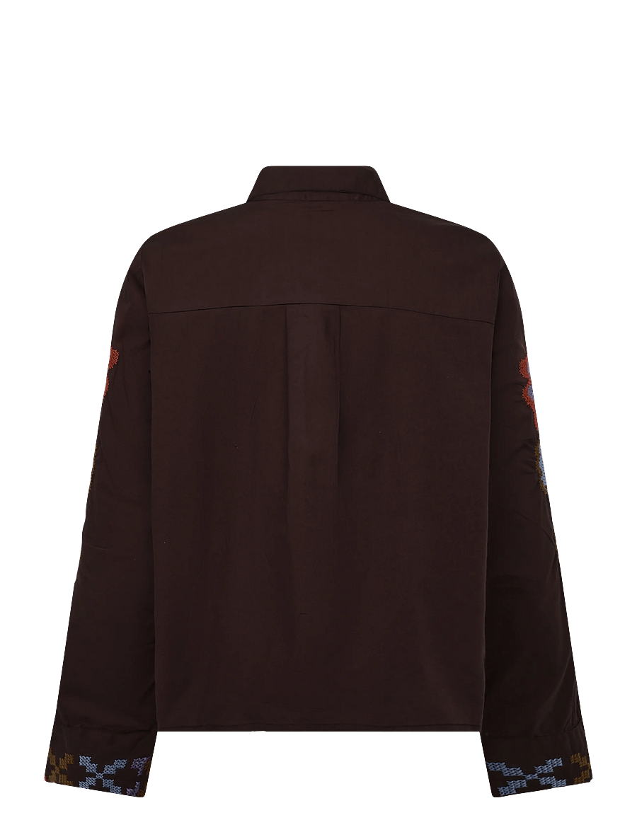 Culture - CUbreezy Shirt - langärmlige hemden - coffee bean/violet - 1